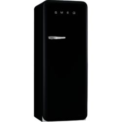 Smeg FAB28QNE1 60cm 'Retro Style' Fridge and Ice Box in Black with Right Hand Hinge